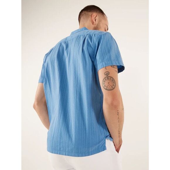 NWT Chubbies The Biscuits and Navy Jacquard Sunday Shirt Size Small - Picture 7 of 8